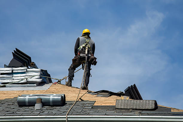 Professional Gutter Installation technician working in Palm Beach Gardens, FL